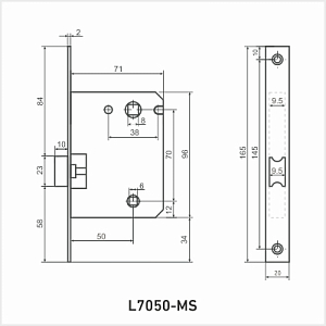 Аллюр  Защёлка АРТ L7050-MS BN (чёрный никель) магнитная #235163